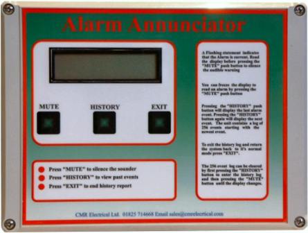 Four Zone Alarm Annunciator Unit With Events History 